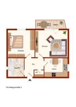 Wohnung zur Miete 700 € 2 Zimmer 68 m²<br/>Wohnfläche ab sofort<br/>Verfügbarkeit Nürnberger-Str. Birken / Quellhöfe Bayreuth 95444