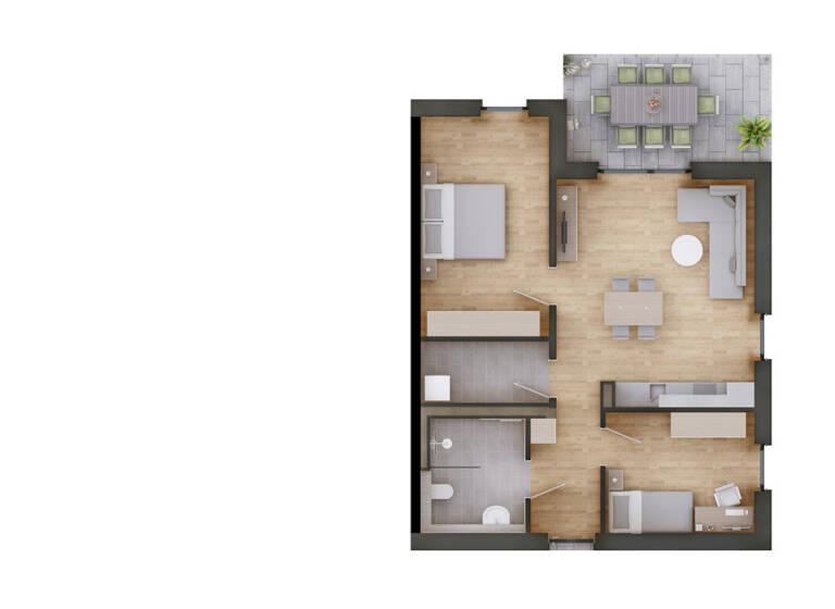 Wohnung zum Kauf 341.900 € 3 Zimmer 74,4 m²<br/>Wohnfläche EG<br/>Geschoss Landau Landau an der Isar 94405