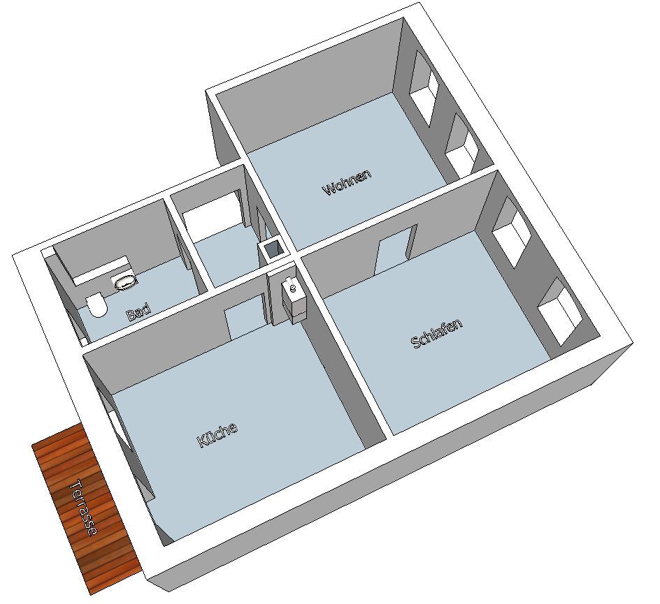 Wohnung zur Miete 305 € 2 Zimmer 61 m²<br/>Wohnfläche EG<br/>Geschoss ab sofort<br/>Verfügbarkeit Waldheim Waldheim 04736