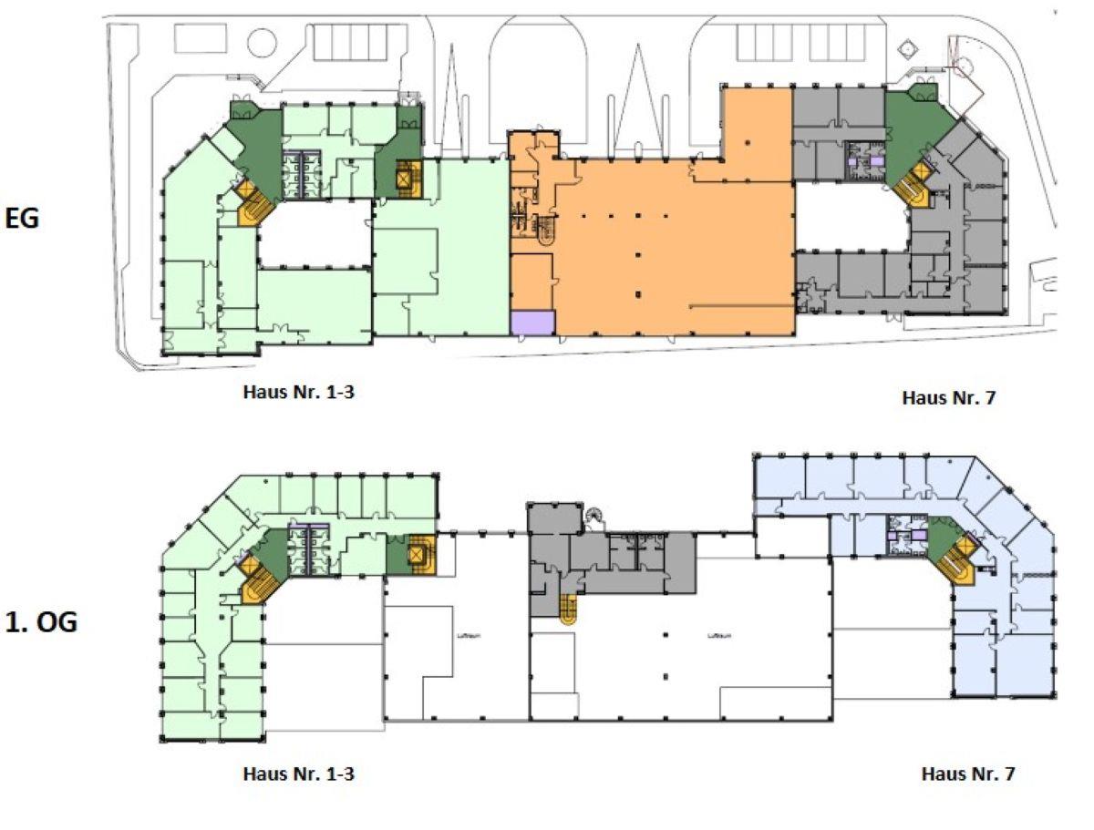 Bürofläche zur Miete provisionsfrei 7,50 € 618 m²<br/>Bürofläche ab 603 m²<br/>Teilbarkeit Barbaraviertel Neuss 41460