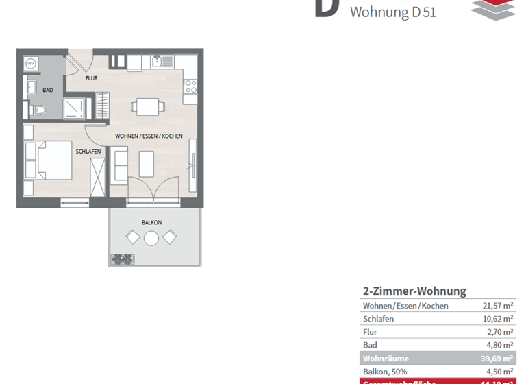 Wohnung zum Kauf - Erstbezug provisionsfrei 274.000 € 2 Zimmer 44,2 m² 2. Geschoss frei ab sofort Ringstr. 2/3 Schönaich Schönaich , Württ 71101