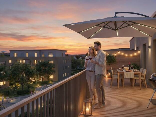 Penthouse zum Kauf - Neubau 522.795 € 2 Zimmer 92,6 m² 3. Geschoss Schulstraße 10 Oberhausen Rheinhausen 79365