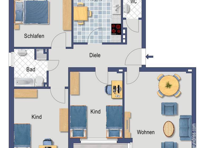 Wohnung zum Kauf provisionsfrei 207.000 € 4 Zimmer 86,7 m² 1. Geschoss Magdeburger Straße 6 Mettmann 40822