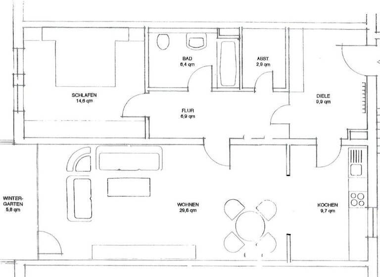 Wohnung zum Kauf 125.000 € 2 Zimmer 86 m²<br/>Wohnfläche 2.<br/>Geschoss Am Pfaffengraben 10 Dölbau Kabelsketal 06184