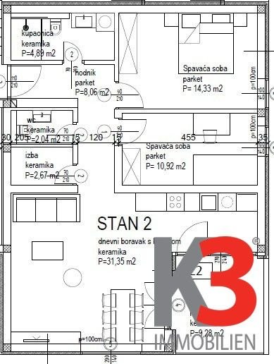 Wohnung zum Kauf 236.900 € 2 Zimmer 84 m²<br/>Wohnfläche EG<br/>Geschoss Kanfanar 52352