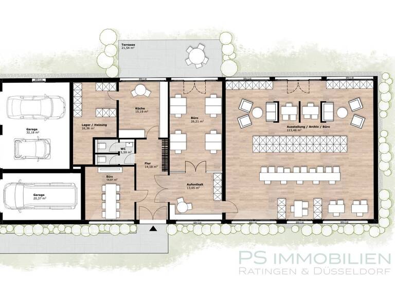 Bürofläche zum Kauf 595.000 € 6 Zimmer 219 m²<br/>Bürofläche Württembergstraße 5 Hoesel Ratingen / Hösel 40883