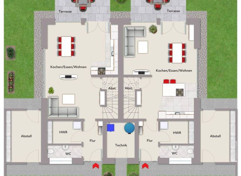 Doppelhaushälfte zum Kauf - Erstbezug provisionsfrei 573.200 € 6 Zimmer 123 m² 224 m² Grundstück Innenstadt Gütersloh 33334