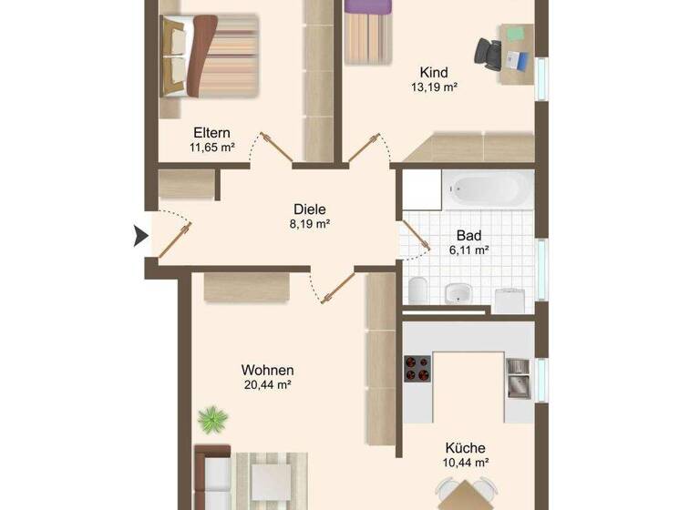 Wohnung zum Kauf 358.000 € 3 Zimmer 70,5 m² Lerchenfeld Freising / Lerchenfeld 85356