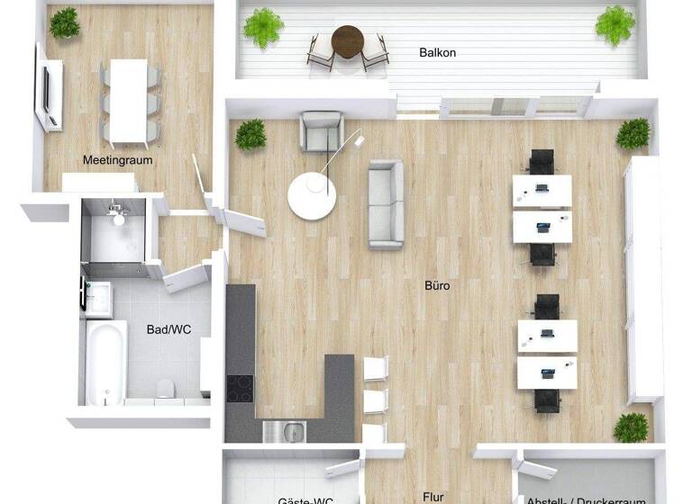 Bürofläche zur Miete 1.190 € 2 Zimmer 114 m² Bürofläche Waghäusel 68753