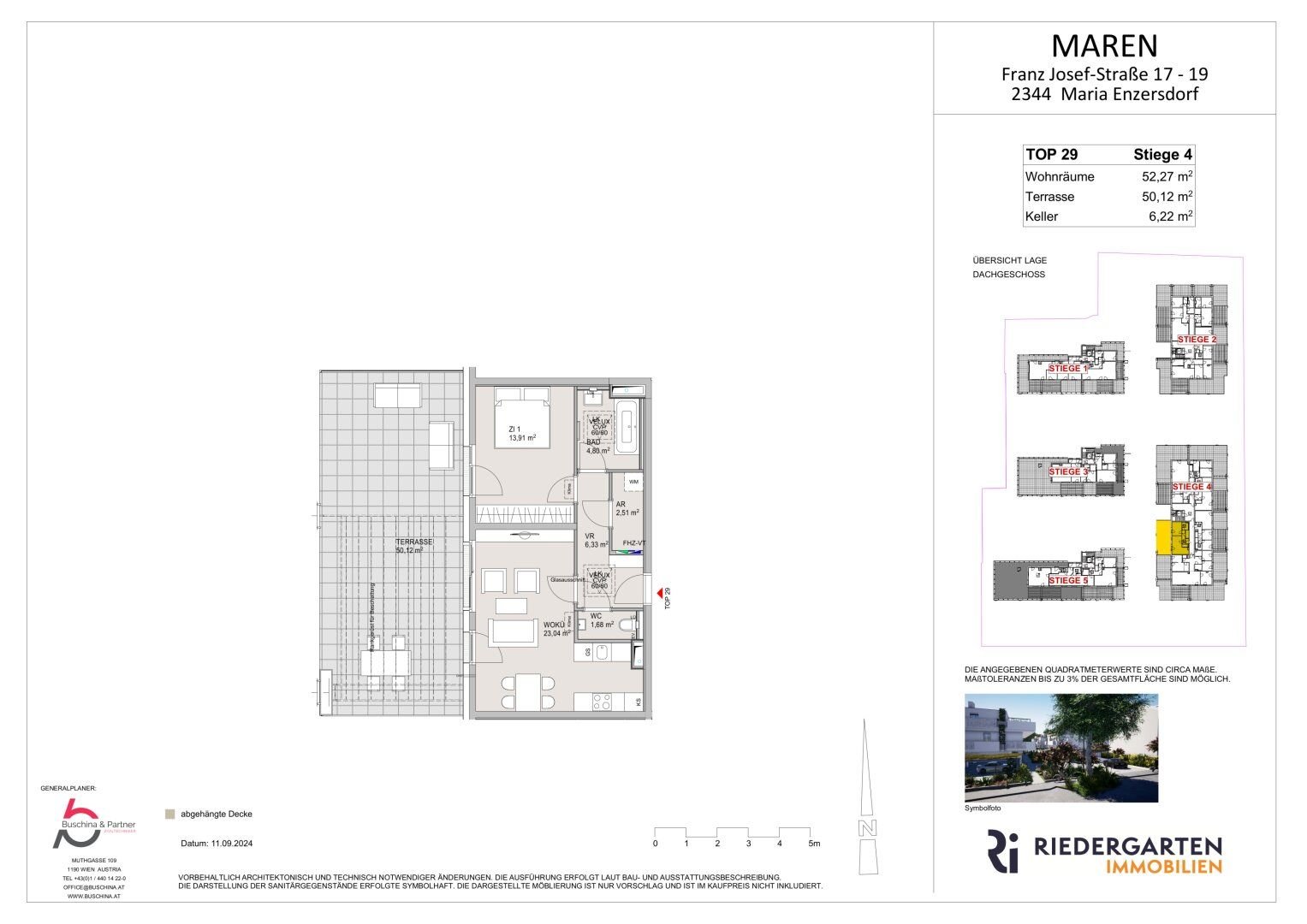 Wohnung zum Kauf 479.000 € 2 Zimmer 52,3 m²<br/>Wohnfläche 2.<br/>Geschoss Franz Josef-Straße 17-19 Maria Enzersdorf 2344