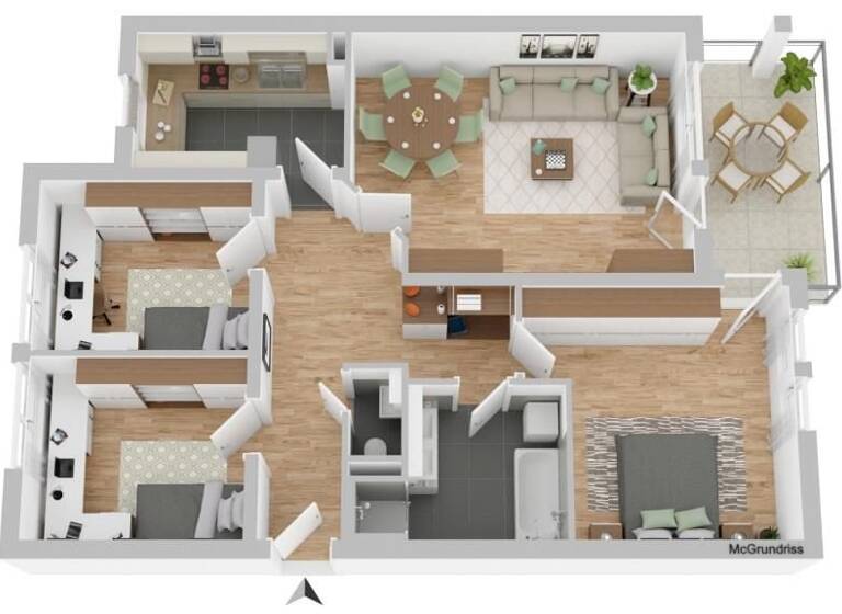 Wohnung zum Kauf provisionsfrei 194.300 € 4 Zimmer 92,7 m²<br/>Wohnfläche EG<br/>Geschoss Haller Weg 7 Mergelstetten Heidenheim 89522
