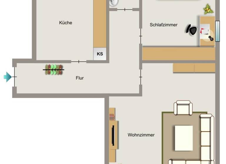 Wohnung zur Miete 501 € 2,5 Zimmer 59,6 m² 1. Geschoss Gecksheide 157 Beckhausen Gelsenkirchen 45897