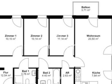 Wohnung zur Miete Tauschwohnung 559 € 4 Zimmer 83 m² 2. Geschoss Berlin 13435
