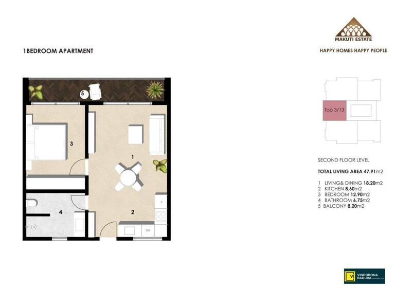 Studio zum Kauf - Erstbezug 87.383 € 2 Zimmer 47,9 m² 2. Geschoss Paje 73204