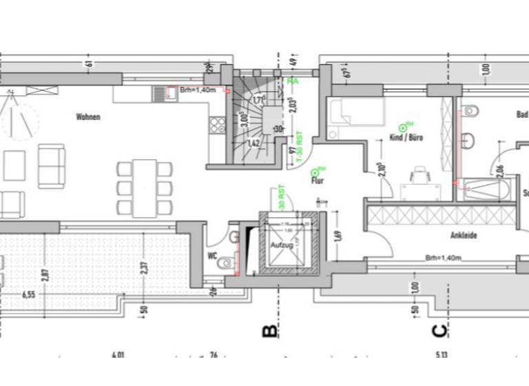WG-Zimmer zur Miete 1.595 € 3 Zimmer 125 m² Geschoss 1/2 frei ab sofort Lipperode Lippstadt 59558