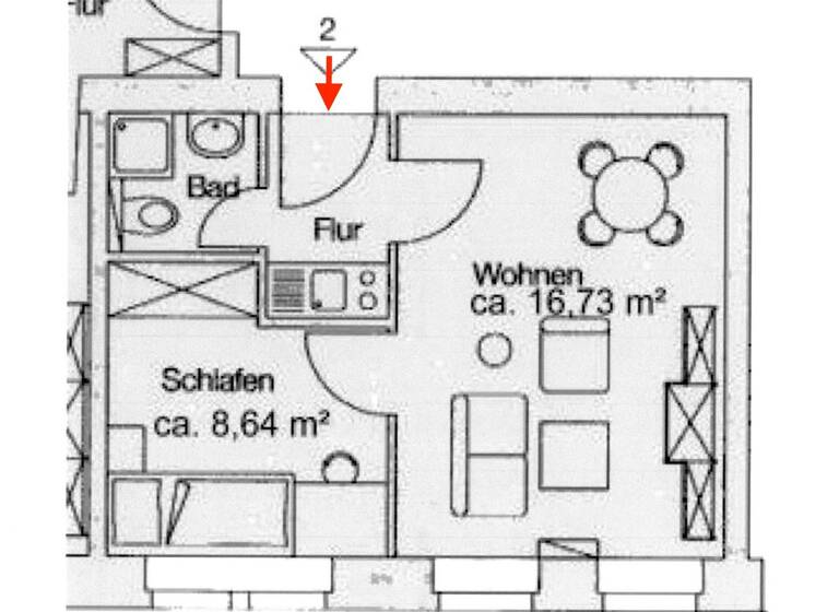 Wohnung zum Kauf 28.000 € 2 Zimmer 30,6 m² EG Orthstr. 10 Hilbersdorf Chemnitz 09131