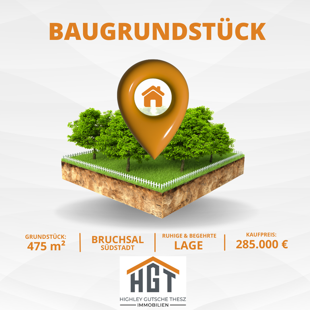 Grundstück zum Kauf 285.000 € 475 m²<br/>Grundstück 01.11.2024<br/>Verfügbarkeit Kiefernweg 13 Kernstadt - Südwest Bruchsal 76646