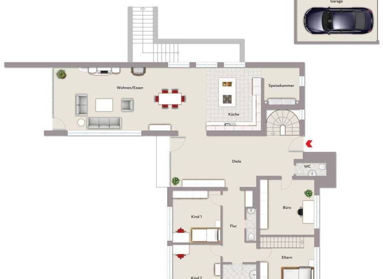 Villa zum Kauf provisionsfrei 1.950.000 € 6 Zimmer 279,2 m² 1.886 m² Grundstück Waldstadt Karlsruhe / Waldstadt 76139