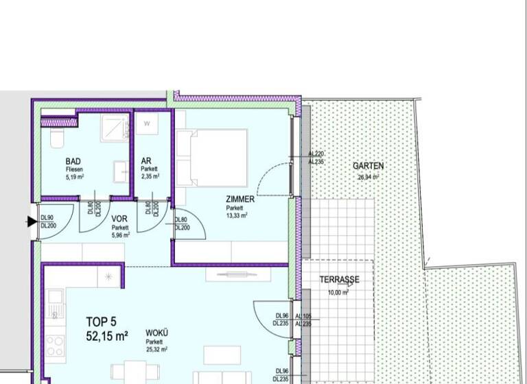 Wohnung zum Kauf - Erstbezug 293.020 € 2 Zimmer 52,2 m² EG Steinachgasse Wien 1220