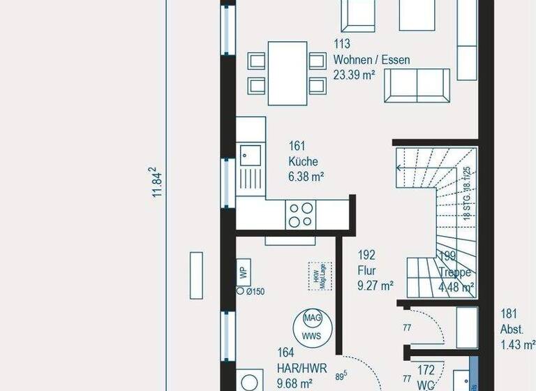 Doppelhaushälfte zum Kauf 529.000 € 5 Zimmer 120 m² 335,1 m² Grundstück Haibach 63808