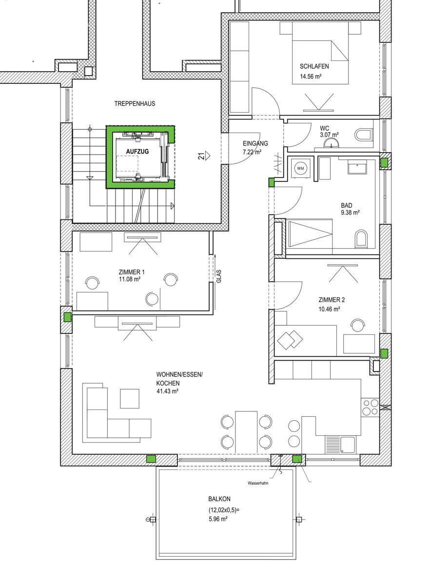 Wohnung zum Kauf 399.000 € 4,5 Zimmer 102 m²<br/>Wohnfläche 2.<br/>Geschoss Hammerstatt - Rammelswiesen Villingen-Schwenningen 78056