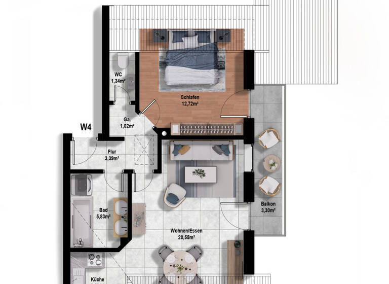 Wohnung zum Kauf 190.000 € 2 Zimmer 54,1 m² Manching 85077