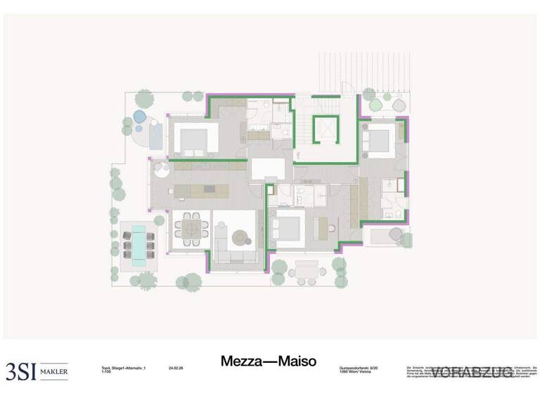 Wohnung zum Kauf - Erstbezug 2.525.000 € 4 Zimmer 162,3 m² Leschetitzkygasse 91 Wien 1180