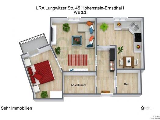 Wohnung zur Miete 459 € 2 Zimmer 57,4 m² 3. Geschoss frei ab sofort Lungwitzer Str. 45 Hohenstein-Ernstthal 09337