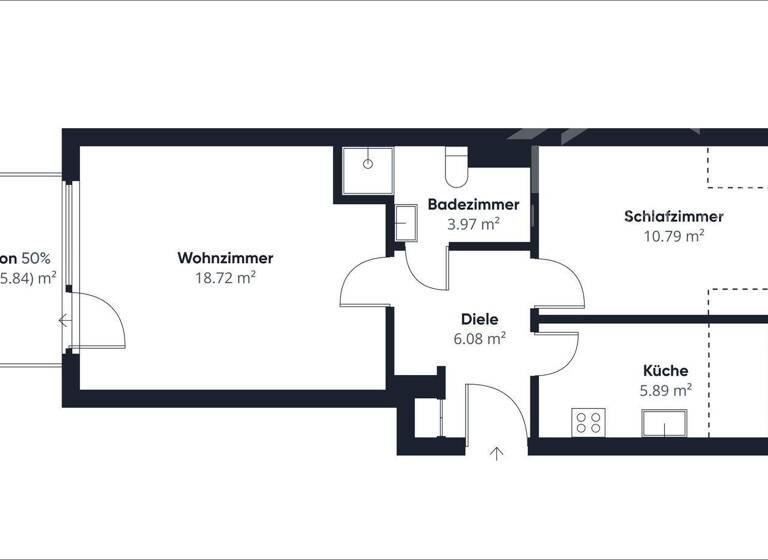 Wohnung zum Kauf 288.000 € 2 Zimmer 50 m² Fuhlsbüttel Hamburg 22335