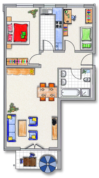 Wohnung zur Miete 833 € 3 Zimmer 79,2 m²<br/>Wohnfläche EG<br/>Geschoss ab sofort<br/>Verfügbarkeit Holzstraße 26 Oberachern Achern 77855