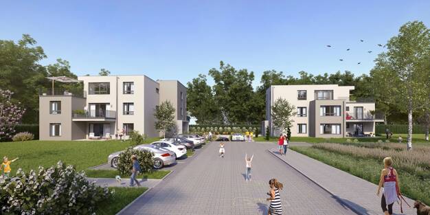 Terrassenwohnung zum Kauf - Neubau provisionsfrei 270.200 € 2 Zimmer 59,8 m² EG Schlotfeld Weipertshofen Stimpfach 74597