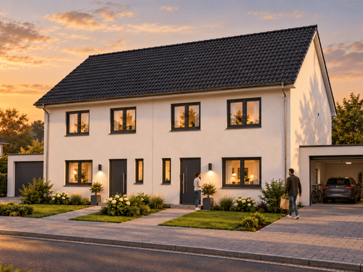 Doppelhaushälfte zum Kauf provisionsfrei als Kapitalanlage geeignet 350.000 € 4 Zimmer 120 m² 255 m² Grundstück Schulstraße 15 Haßbergen 31626