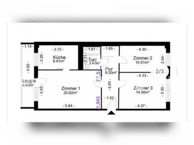Wohnung zur Miete Tauschwohnung 413 € 3 Zimmer 73 m² 3. Geschoss Marzahn Berlin 12689
