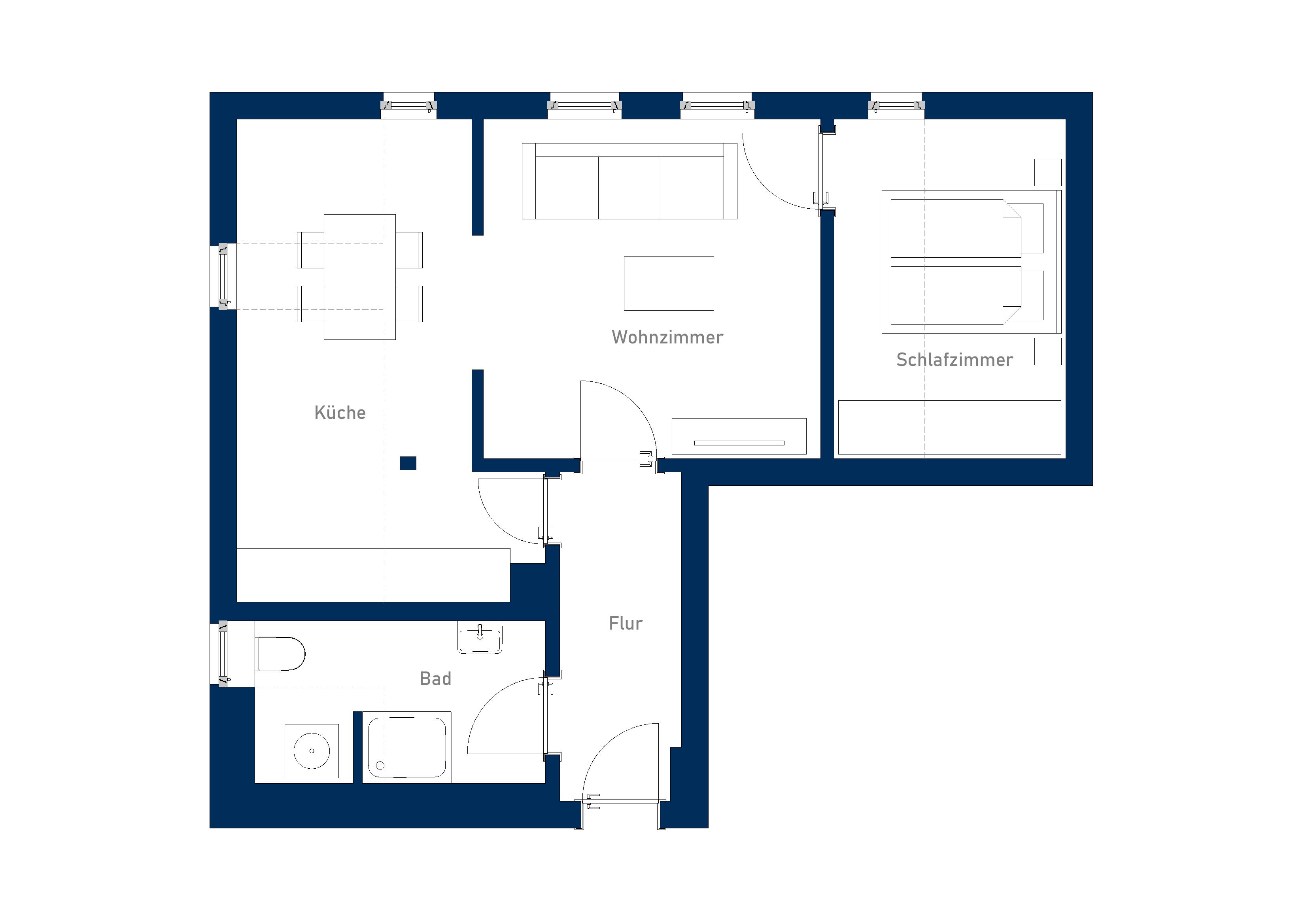 Wohnung zur Miete 550 € 1,5 Zimmer 45 m²<br/>Wohnfläche 3.<br/>Geschoss Fritz-Schreiter-Straße 10 Sporbitz Dresden 01259