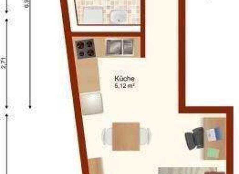Studio zur Miete 470 € 1 Zimmer 54,4 m² 1. Geschoss frei ab 01.05.2026 Brüderstraße 11 Altstadt Halle (Saale) 06108