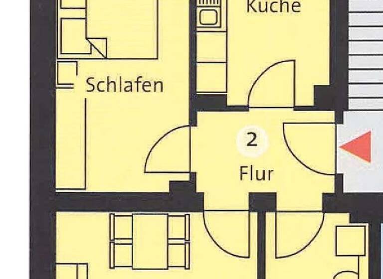 Wohnung zum Kauf 75.000 € 2 Zimmer 58,2 m² 1. Geschoss Arndtstraße 6 Zentrum Chemnitz 09111