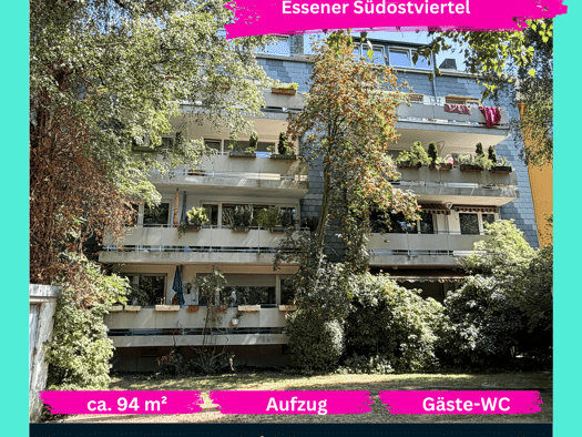 Wohnung zum Kauf 189.000 € 3 Zimmer 94,3 m² 4. Geschoss Südostviertel Essen 45139