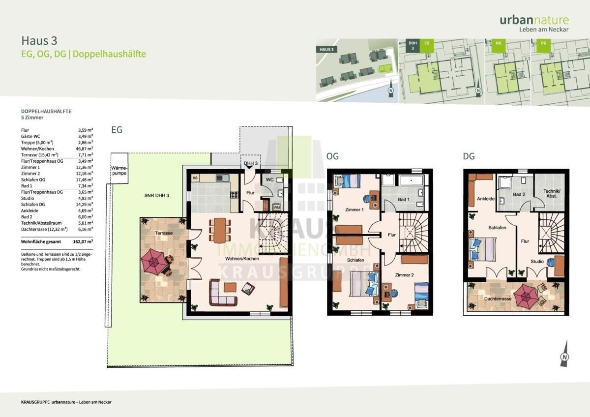 Doppelhaushälfte zum Kauf provisionsfrei 1.535.000 € 5 Zimmer 162,1 m²<br/>Wohnfläche Ziegelhausen - West Heidelberg 69118