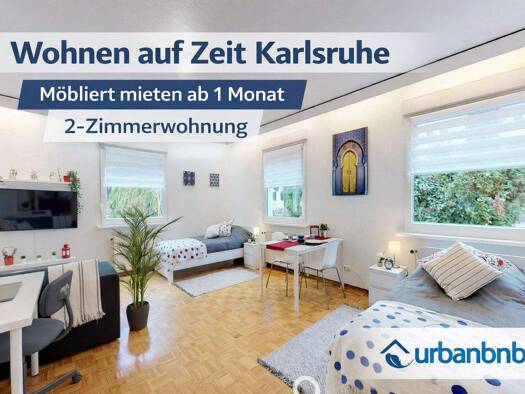 Wohnung zur Miete Wohnen auf Zeit 1.380 € 2 Zimmer 51 m² frei ab 28.03.2026 Gudrunstraße 0 Durlach Karlsruhe 76227