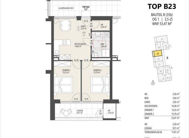 Wohnung zum Kauf - Erstbezug 468.000 € 3 Zimmer 53,5 m² Schützenstraße 35 Arzl Innsbruck 6020