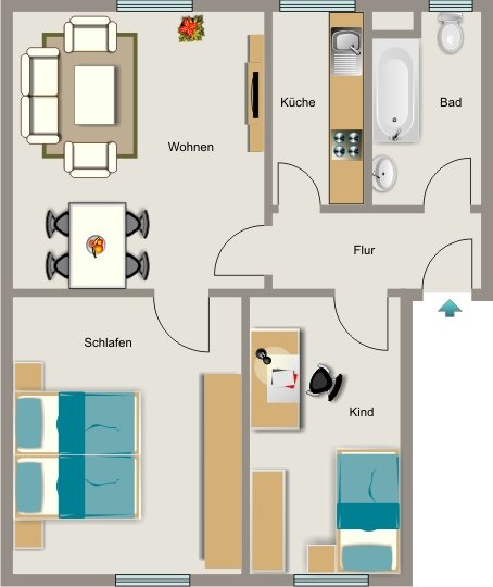 Wohnung zur Miete 338 € 3,5 Zimmer 53,6 m²<br/>Wohnfläche 1.<br/>Geschoss 01.04.2025<br/>Verfügbarkeit Magdeburger Straße 30 Schalke Gelsenkirchen 45881