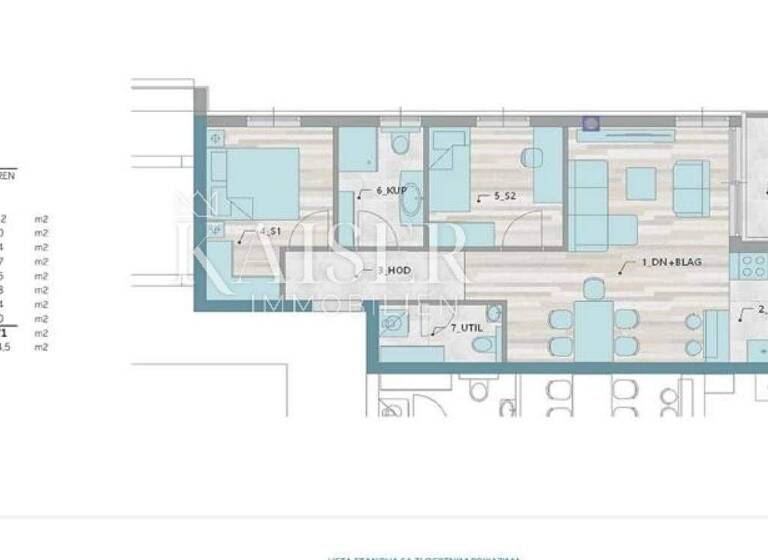 Wohnung zur Miete 1.400 € 3 Zimmer 62 m² Kostrena Sveta Lucija, Kostrena Kostrena