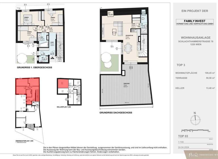 Maisonette zum Kauf - Erstbezug 718.833 € 4 Zimmer 109,5 m² 1. Geschoss Wien 1220