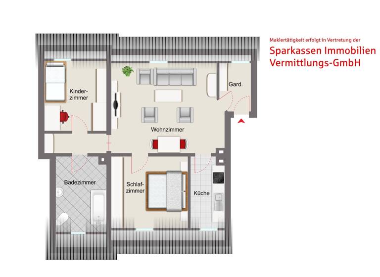 Wohnung zum Kauf 115.000 € 3 Zimmer 77 m²<br/>Wohnfläche Dachgeschoss<br/>Geschoss Neustadt Neustadt 92660
