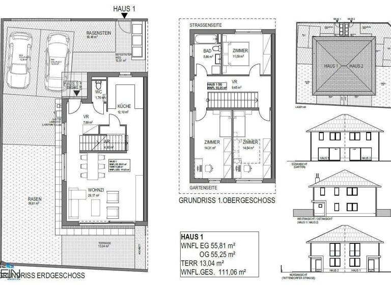 Doppelhaushälfte zum Kauf 550.000 € 4 Zimmer 111,1 m² Tattendorfer Straße Bad Vöslau 2540