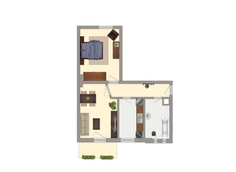 Wohnung zur Miete 335 € 2 Zimmer 51,4 m² 1. Geschoss Junkersstraße 109a West Dessau-Roßlau 06847