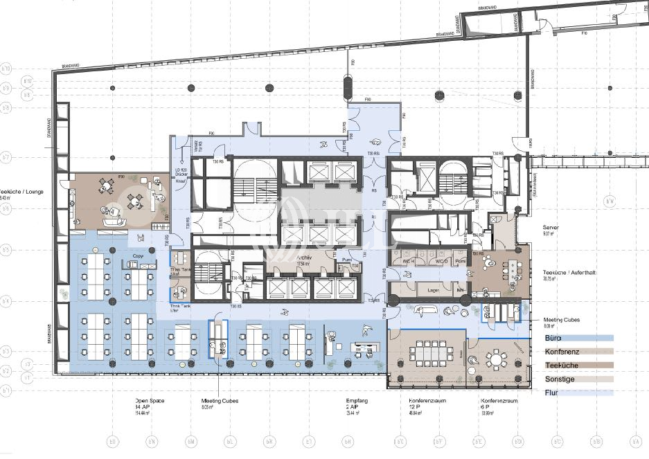 Bürofläche zur Miete provisionsfrei 38 € 7.711,2 m²<br/>Bürofläche Innenstadt Frankfurt am Main 60313