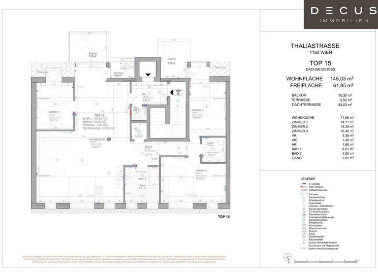 Wohnung zum Kauf 1.198.000 € 4 Zimmer 145 m² 5. Geschoss Wien 1160