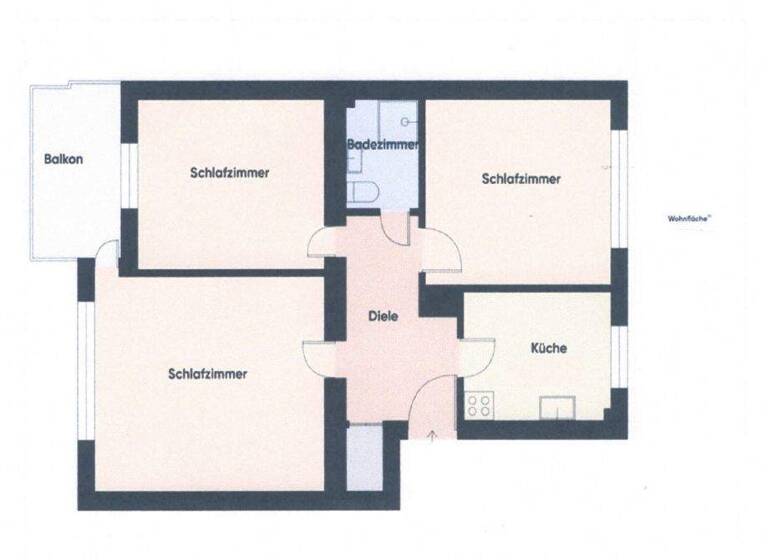 Wohnung zum Kauf provisionsfrei 229.000 € 3 Zimmer 67 m² 2. Geschoss Hassee Kiel 24113