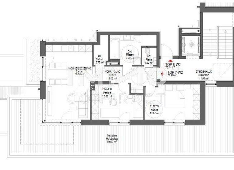Wohnung zum Kauf - Erstbezug provisionsfrei 375.000 € 3 Zimmer 75 m² frei ab sofort Purgstall an der Erlauf 3251